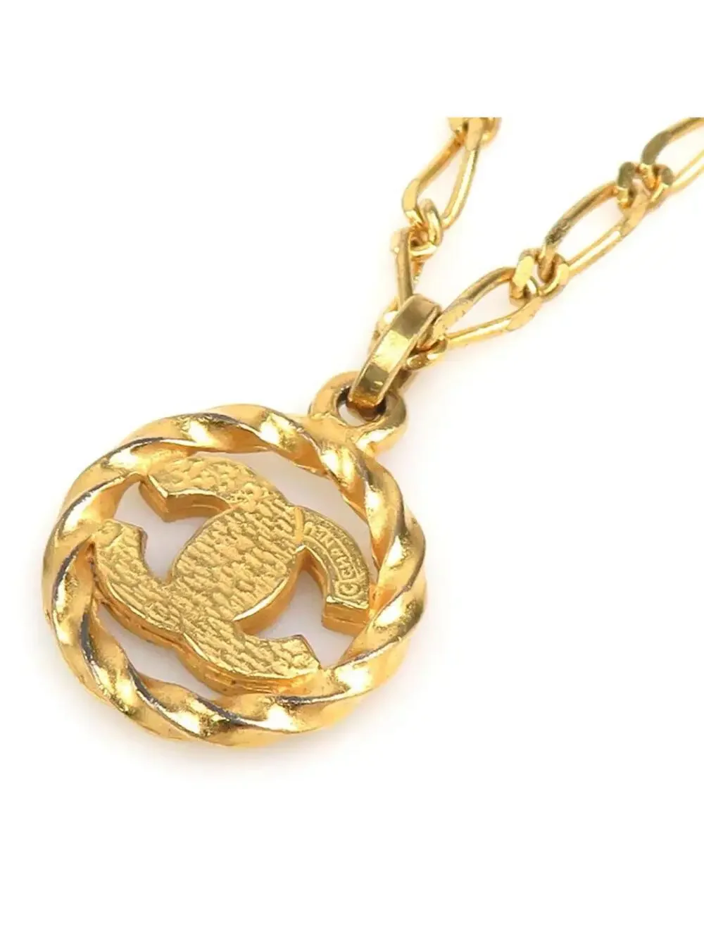 Auth Chanel Cc Logo Necklace #293548C48B